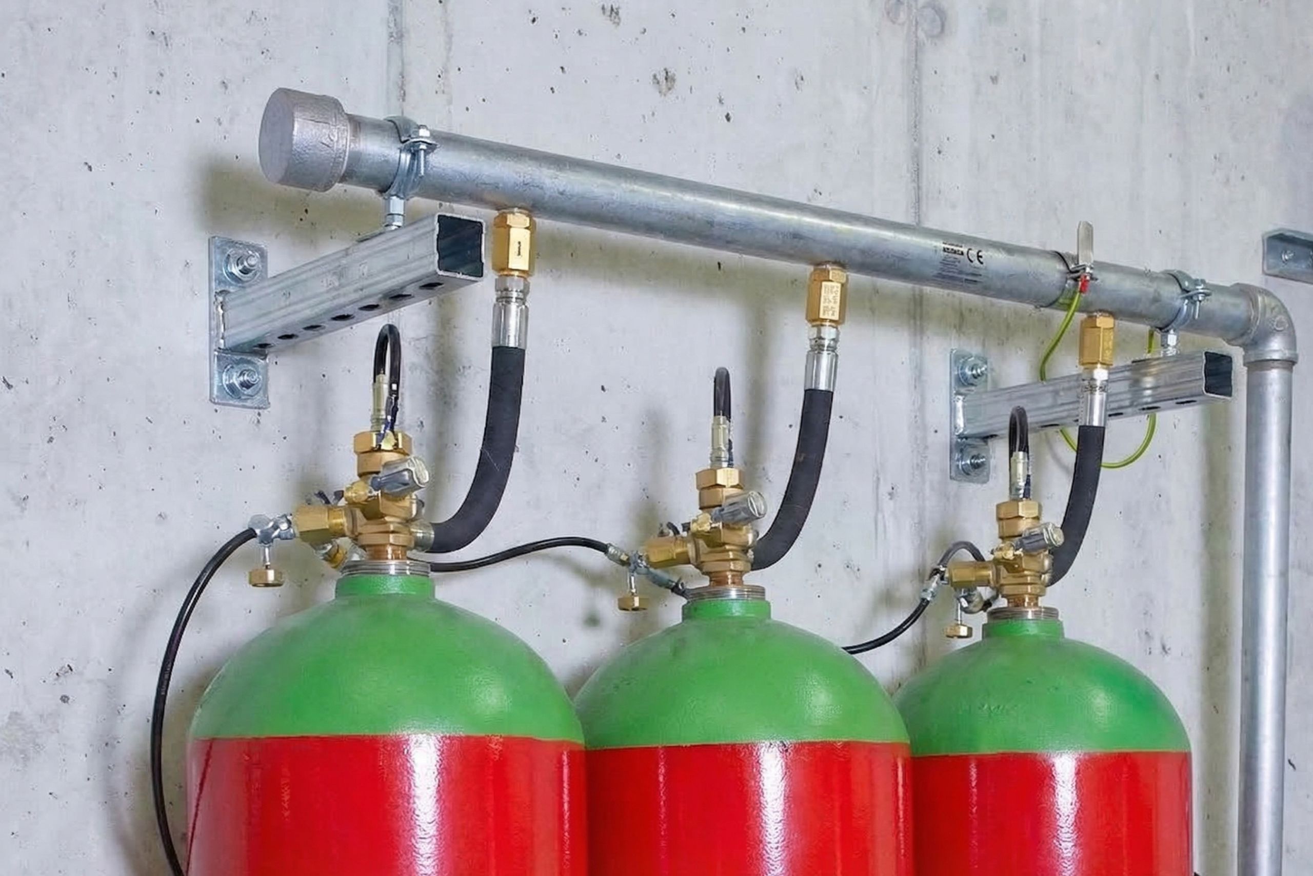 Stałe urządzenie gaśnicze gazowe – instalacja
